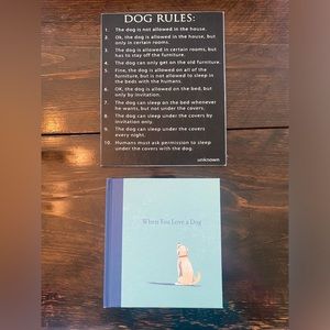 Dog Rules Wall Plaque & When You Love A Dog Book
